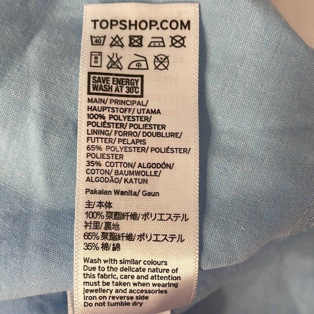 Topshop Textured Fit & Flare Mini Dress - Picture 8 of 8